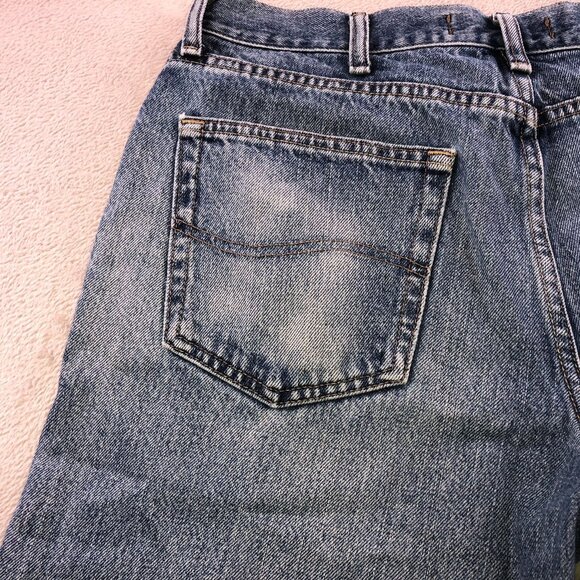 Lee Mens Jeans Size 34x30 Regular Fit Mens Straight Leg Cotton Blue Denim Casual - Picture 13 of 16